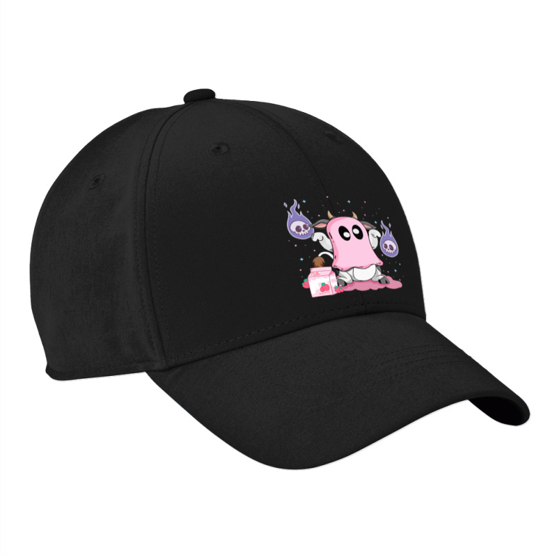 Kawaii Pastel Goth Cute Creepy Strawberry Milk Ghost Cow Nike Dri-FIT Cap by UbengArt | Artistshot