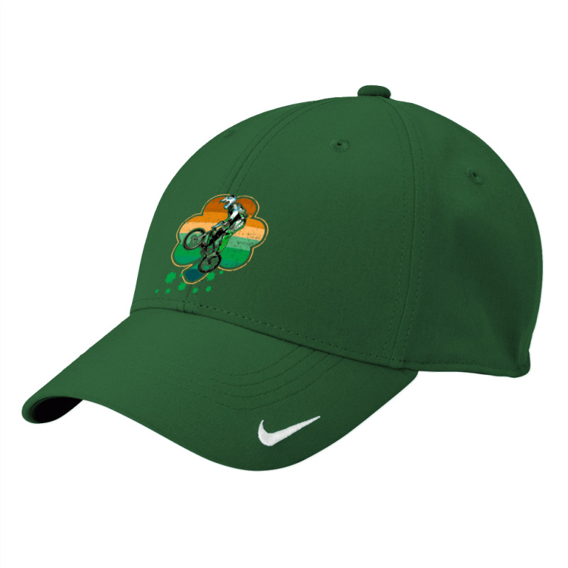 Patrick's Day Bmx Motocross Bike Racing Bicycle Rider Sports Nike Dri-FIT Cap by UbengArt | Artistshot