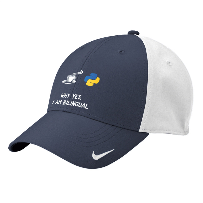 Funny Python Java Programmer Bilingual Coder Gift Tee Nike Dri-FIT Cap by irhamtsani | Artistshot