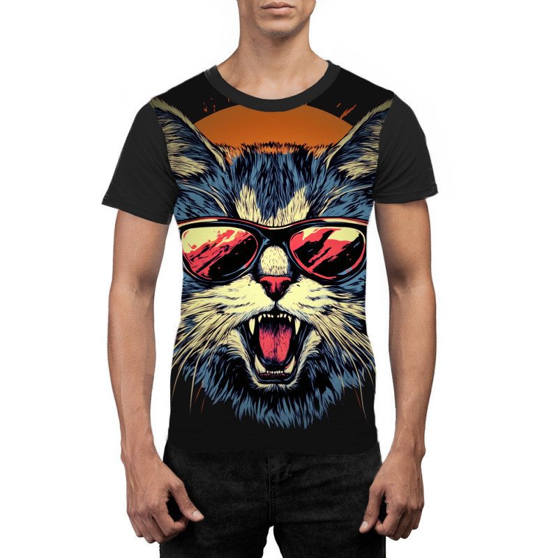 Angry Cat Graphic T-shirt by mailson | Artistshot