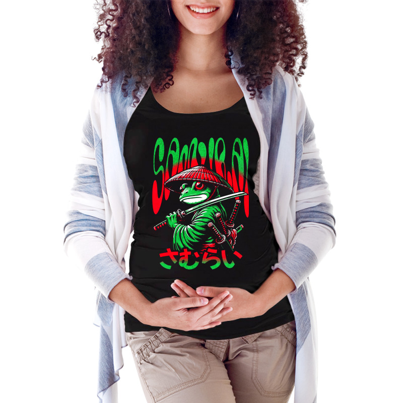 Frog Samurai Warrior Cute Animal Japan Vintage Ani Maternity Scoop Neck T-shirt by New Nice Shirt | Artistshot