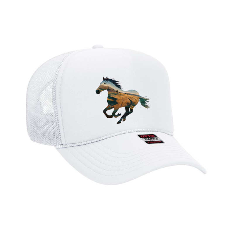 A Galloping Horse Foam Trucker Hat by Sandy | Artistshot