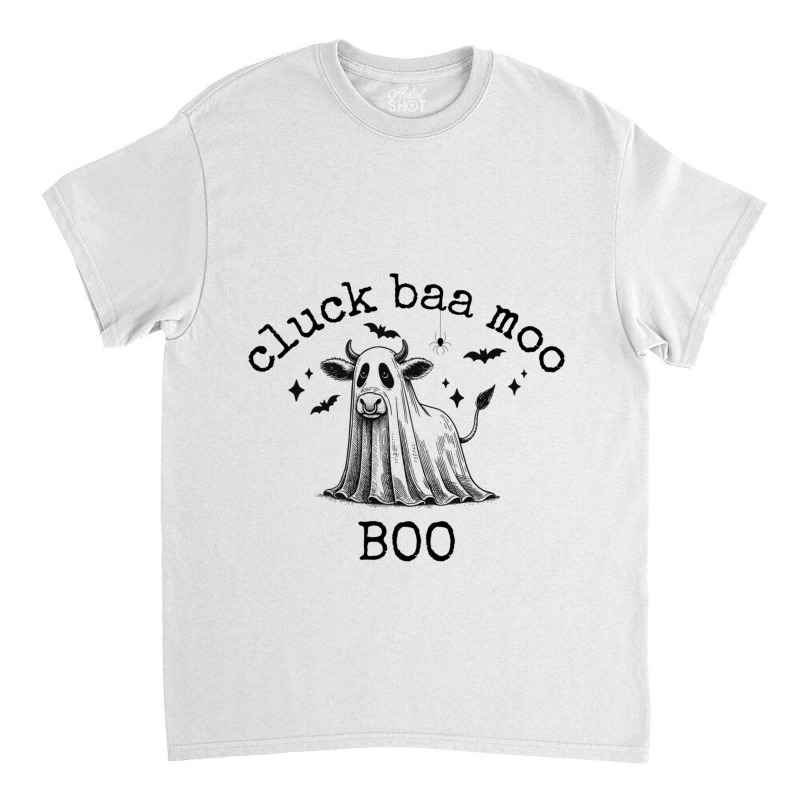 Cluck Baa Moo Boo Halloween Classic T-shirt by Sandy | Artistshot