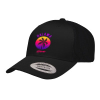 Halawa, Hawaii  Cool Retro Sunset Of Halawa, Hi T Shirt Retro Trucker Cap | Artistshot