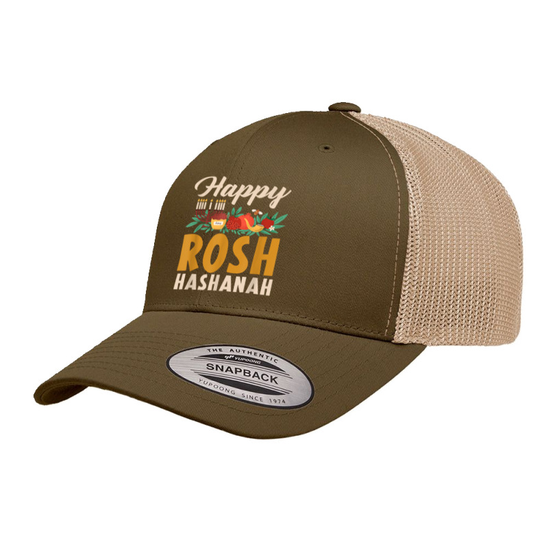 Happy Rosh Hashanah Shofar Jews Holiday Jewish New Year T Shirt Retro Trucker Cap | Artistshot