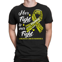 Childhood Cancer Awareness T  Shirt Childhood Cancer Awareness Her Fig T-shirt | Artistshot