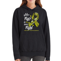 Childhood Cancer Awareness T  Shirt Childhood Cancer Awareness Her Fig Vintage Hoodie | Artistshot