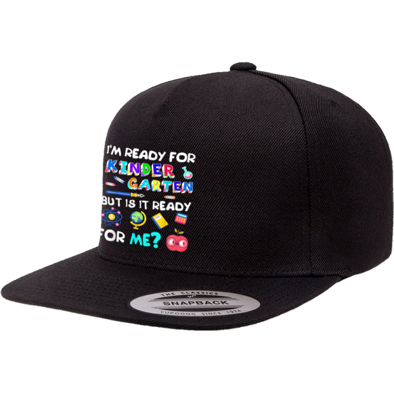 Kids Back To Kindergarten Tee 1st Day Of Kindergarten 5 panel snapback cap by Artist-Shannon | Artistshot