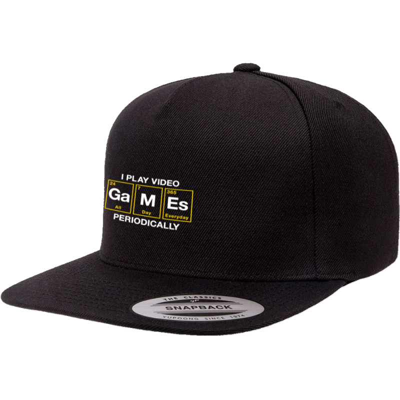 I Play Video Games Periodically Element Blocks 5 panel snapback cap by bakien89 | Artistshot