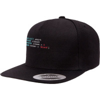 Programmer Sql Query Geek Database Coding Premium T Shirt 5 Panel Snapback Cap | Artistshot