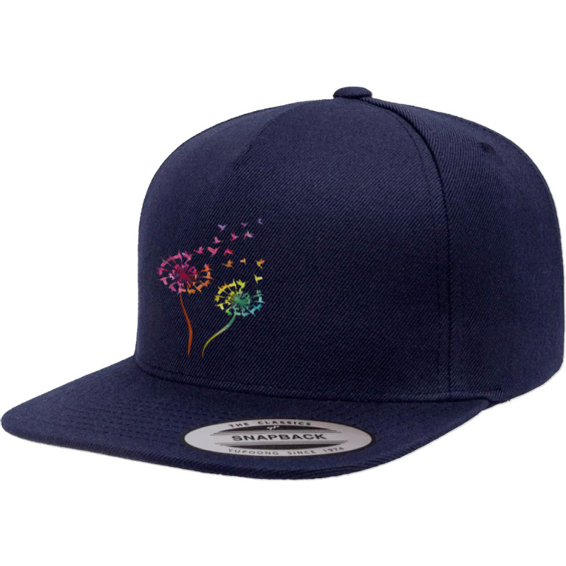 Flower Dandelion Hummingbird T  Shirt Tie Dye Dandelion Hummingbird Fl 5 panel snapback cap by actsetting | Artistshot