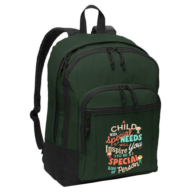 A Child With Special Needs Inspires You To Be Special Graphic Classic Basic Backpack | Artistshot