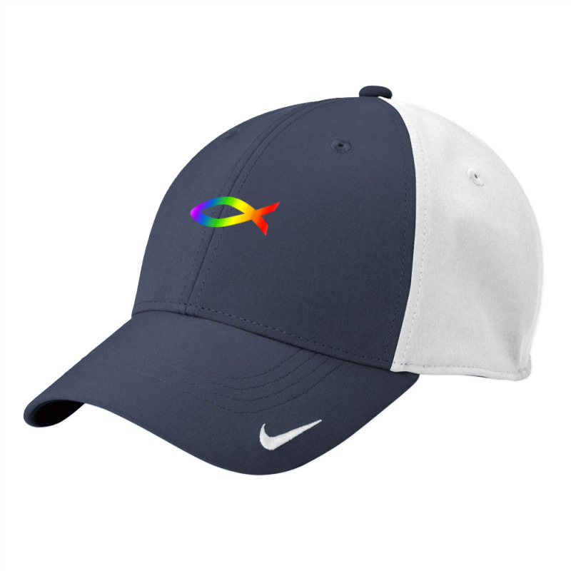 Ichthys Rainbow Christian Fish Symbol Homosexuality T Shirt Nike Dri-fit Cap | Artistshot