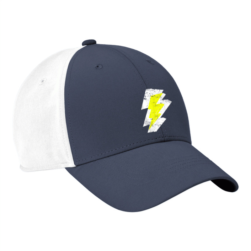 Lightning Bolt Distressed Tshirt White Yellow Graphic Print Nike Dri-FIT Cap by sosieclaton | Artistshot