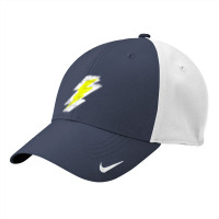 Lightning Bolt Distressed Tshirt White Yellow Graphic Print Nike Dri-fit Cap | Artistshot