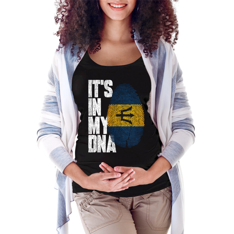 It's In My Dna Barbadian Proud Barbados Flag Maternity Scoop Neck T-shirt by moteestyle | Artistshot