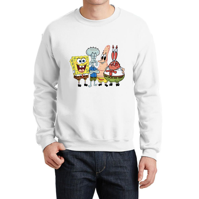 The Characters Are Spongebob, Patrick Star, Squidw Crewneck Sweatshirt by Sandy | Artistshot