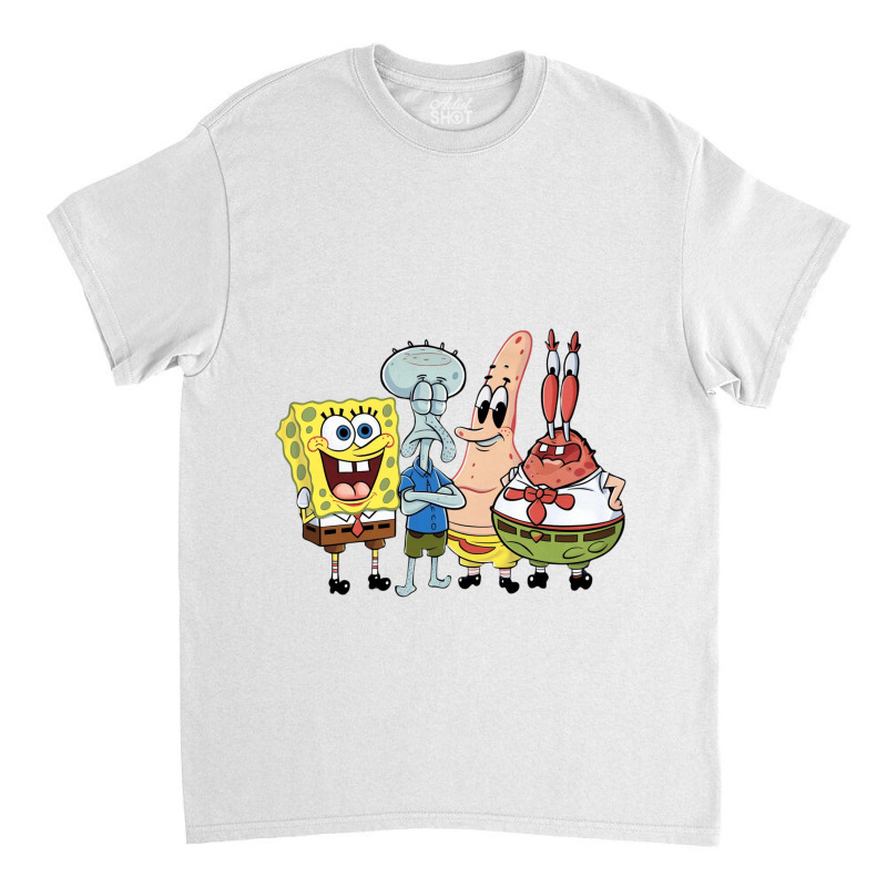 The Characters Are Spongebob, Patrick Star, Squidw Classic T-shirt by Sandy | Artistshot