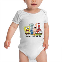 The Characters Are Spongebob, Patrick Star, Squidw Baby Bodysuit | Artistshot