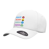 Eat Sleep Dominate Repeat Seamless Cap | Artistshot