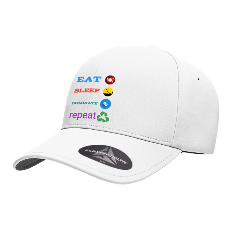 Eat Sleep Dominate Repeat Seamless Cap by milasindi | Artistshot