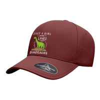 Just A Girl Who Loves Dinosaurs Brachiosaurus Paleontologist Seamless Cap | Artistshot