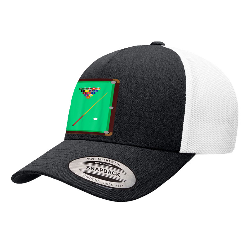 Pool Table T Shirt Billiards 8 Ball Cue Snooker Graphic Tee Yupoong Trucker Cap | Artistshot