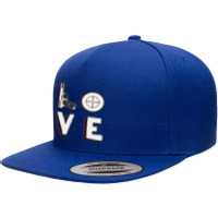 Love Shooting Target 5 Panel Snapback Cap | Artistshot