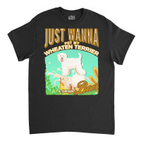 Soft Coated Wheaten Terrier T  Shirt Dog Owner, Just Wanna Pet My Soft Classic T-shirt | Artistshot