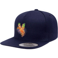 Phoenix Rising Watercolor Fantasy Mythical Mystic Funny Gift 5 Panel Snapback Cap | Artistshot