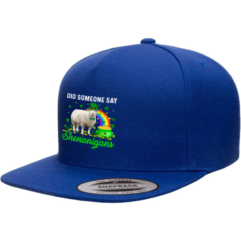 Did Someone Say Shenanigans Happy Patricks Day Sheep 240 5 Panel Snapback Cap | Artistshot