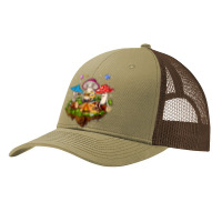 Hippie Mushrooms Camping Psychedelic Forest Fungi Festival T Shirt Pa Trucker Cap | Artistshot