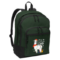 Fa La La Llama Christmas Santa Hat Llama Lover Merry Xmas 68 Basic Backpack | Artistshot