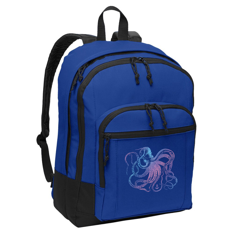 Octopus Shirt Cool Vintage Marine Biologist Ocean Sea Life 1 T Shirt Basic Backpack | Artistshot