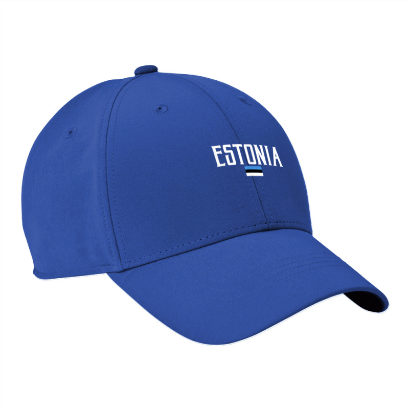 Estonia Flag Vintage White Text T Shirt Nike Dri-fit Cap | Artistshot