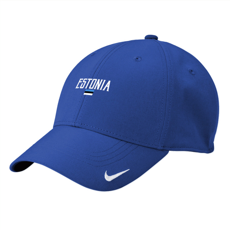 Estonia Flag Vintage White Text T Shirt Nike Dri-fit Cap | Artistshot