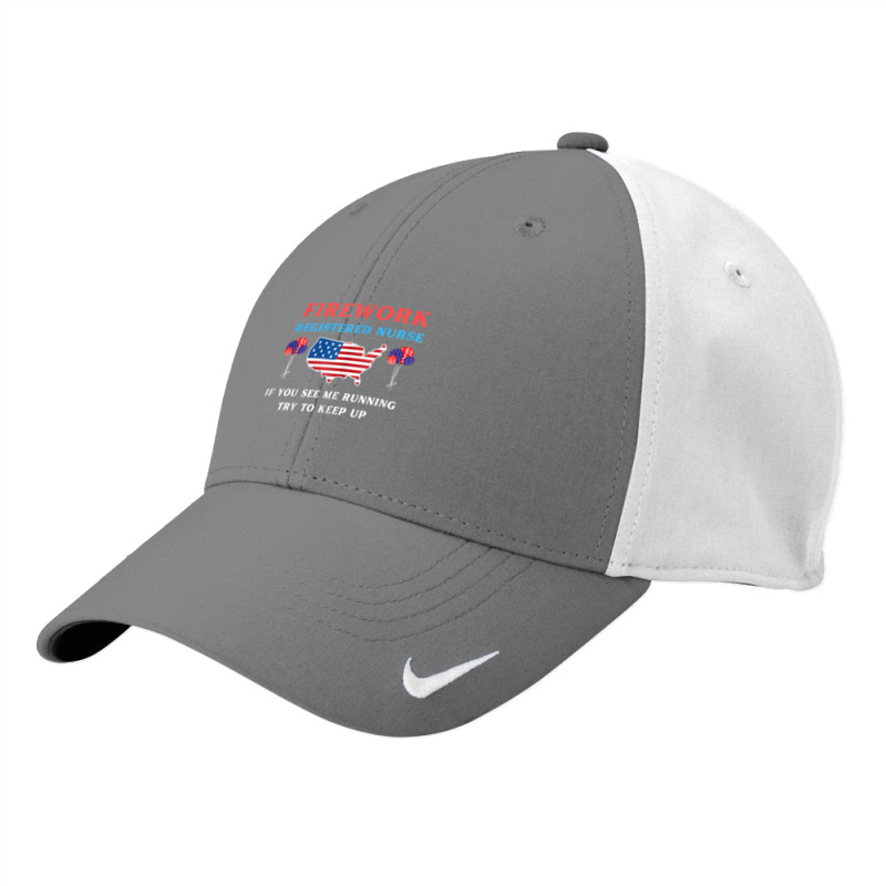 Womens Registered Nurse Fireworks Usa Independence Day 4th July T Shir Nike Dri-fit Cap | Artistshot