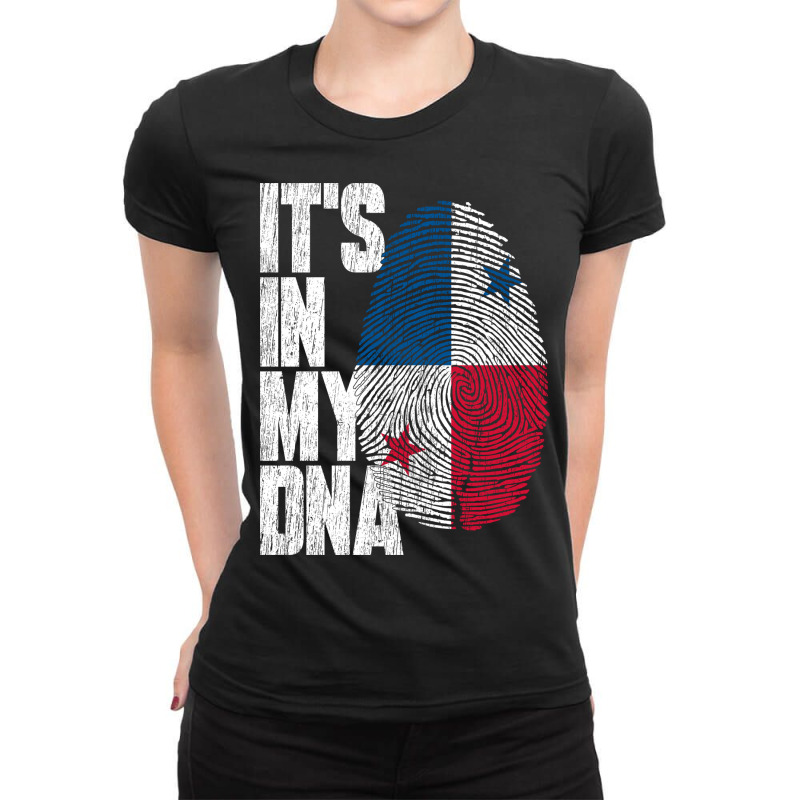 It's In My Dna Panamanian Proud Panama Flag Ladies Fitted T-Shirt by moteestyle | Artistshot