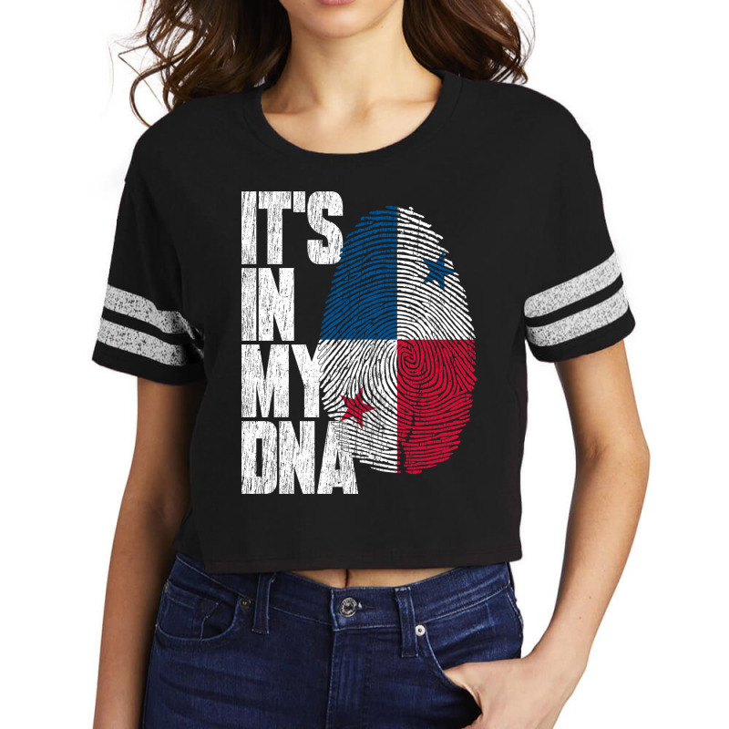 It's In My Dna Panamanian Proud Panama Flag Scorecard Crop Tee by moteestyle | Artistshot