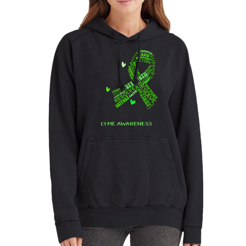 Lyme Awareness T  Shirt Lyme Awareness Her Fight Is Our Fight 2 Vintage Hoodie | Artistshot