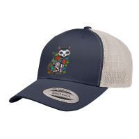 Cat Sugar Skull Mexico Calavera Dia De Los Muertos Halloween Retro Trucker Cap | Artistshot