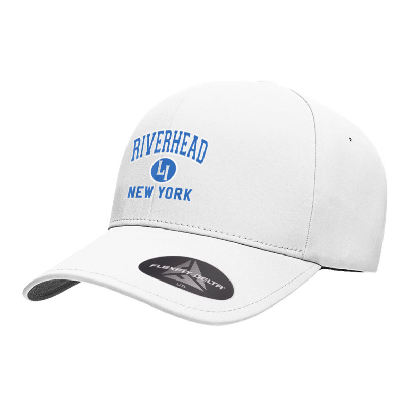 Riverhead New York Li Ny Varsity Style Blue Print T Shirt Seamless Cap | Artistshot