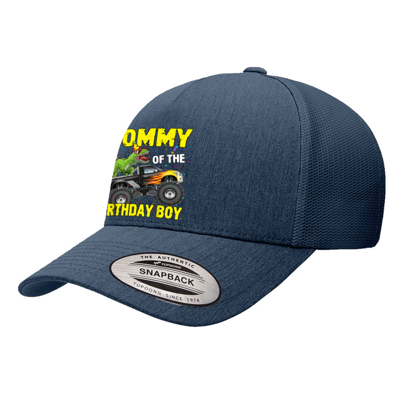 Mommy Of The Birthday Boy Dinosaurs T Rex Monster Truck Characters Car Yupoong Trucker Cap | Artistshot