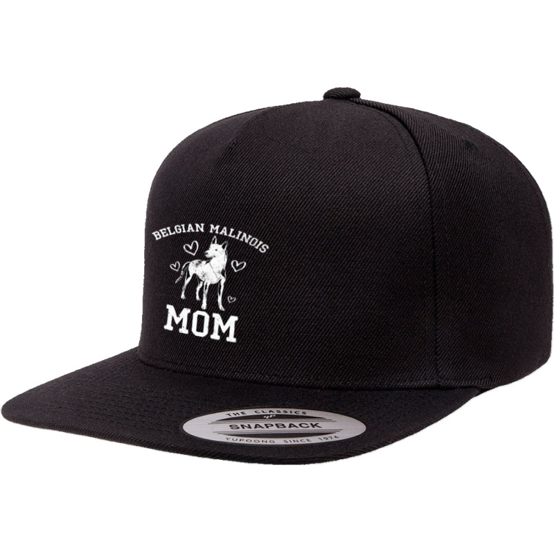 Dog Owner Belgian Malinois Mom Mothers Day Belgian Malinois 5 panel snapback cap by DianneHenderson91 | Artistshot