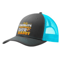 Mens My Favorite Football Player Calls Me Daddy Fathers Day Pa Trucker Cap | Artistshot