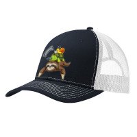 Funny Sloth Turtle Snail Piggyback Running Riding Team Pa Trucker Cap | Artistshot