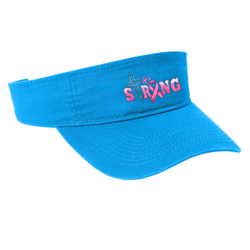 Strong With Cross Ribbon Fashion Visor | Artistshot