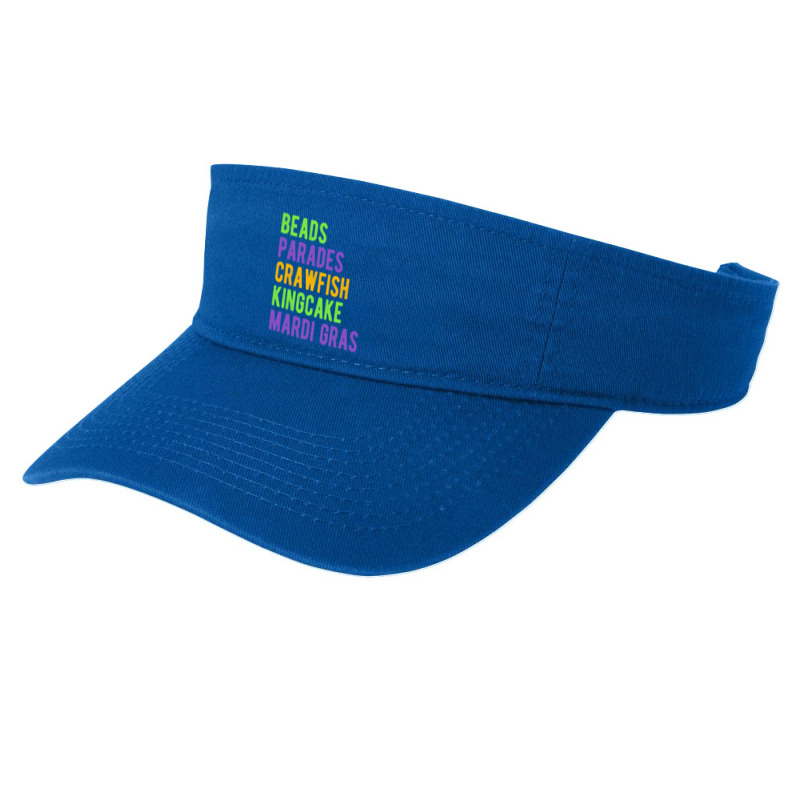 Beads, Parades, Crawfish, Kingcake, Mardi Gras T Shirt Fashion Visor | Artistshot