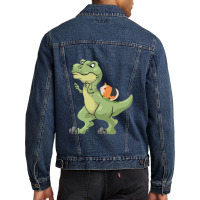 Funny Guinea Pig Dinosaur Lover   Dressedforduty Men Denim Jacket | Artistshot