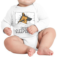 Napping German Shepherd Pajama Long Sleeve Baby Bodysuit | Artistshot